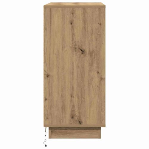 LED конзолна маса Дъб артизан 71 x 34,5 x 75 см