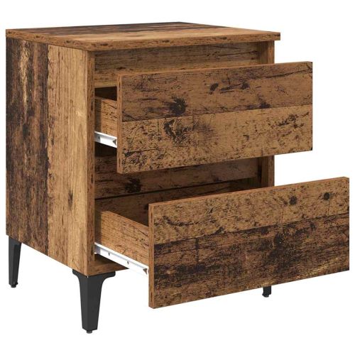 Нощен шкаф 2 pcs Старо дърво 40 x 35 x 50 см Инженерно дърво