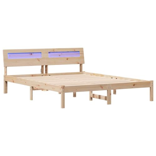 Рамка за легло Кафяво 160 x 200 cm Солидно борово дърво