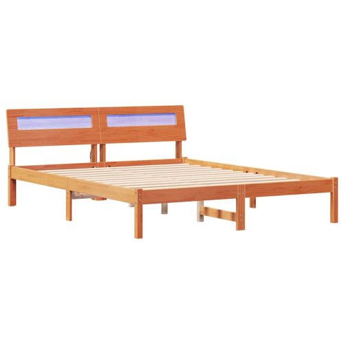 Рамка за легло с таблото Кафяво с восъчно покритие 150 x 200 cm