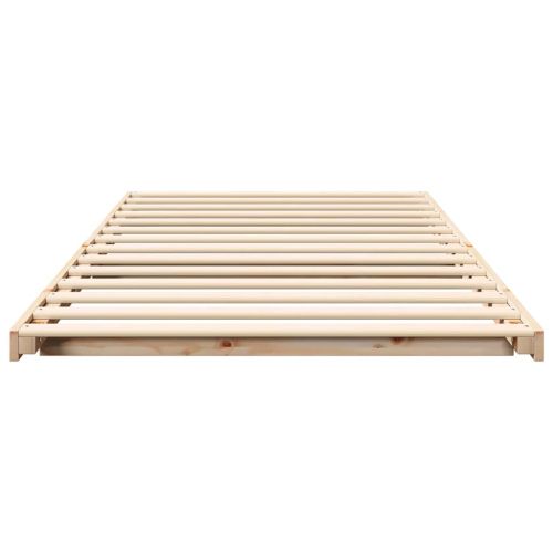 Рамка за легло Кафяво 100 x 210 cm Солидно борово дърво