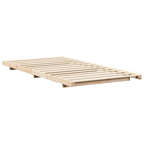 Рамка за легло Кафяво 100 x 210 cm Солидно борово дърво