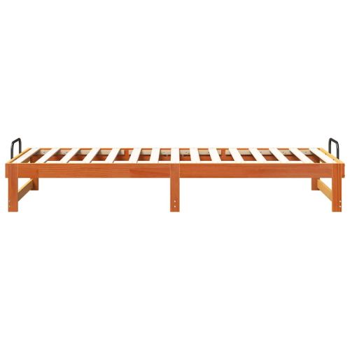 Рамка за легло Кафяво 90 x 210 cm Солидно борово дърво