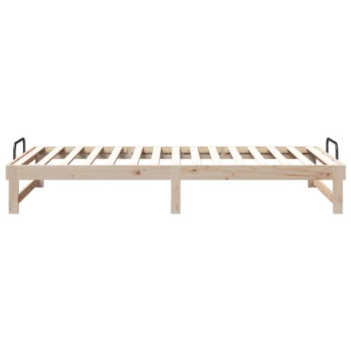 Рамка за легло Кафяво 100 x 210 cm Солидно борово дърво
