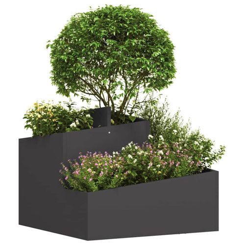 Градинска саксия Черно 60 x 60 x 50 см