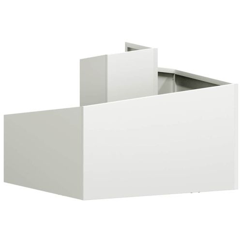Градинска саксия Бяло 60 x 60 x 50 см Студено валцована стомана