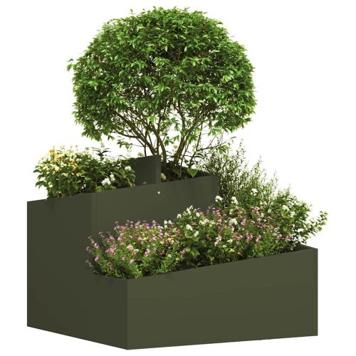 Градинска саксия Маслиненозелено 60 x 60 x 50 см