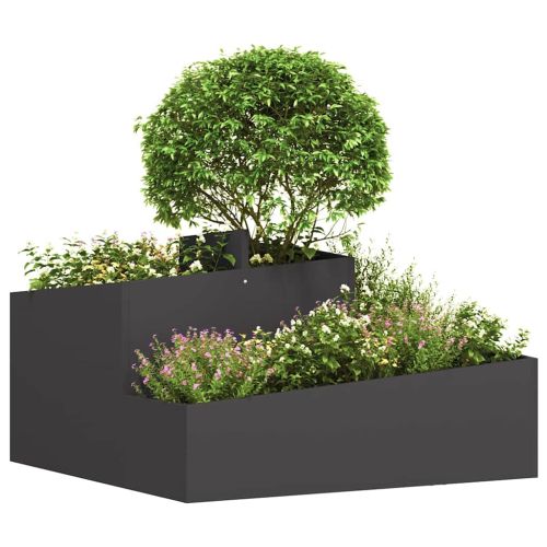 Градинска саксия Черно 80 x 80 x 50 см