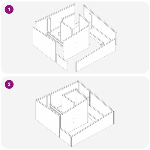 Градинска саксия Черно 80 x 80 x 50 см