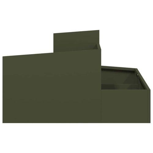 Градинска саксия Маслиненозелено 80 x 80 x 50 см