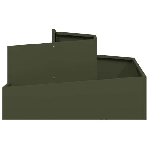 Градинска саксия Маслиненозелено 80 x 80 x 50 см