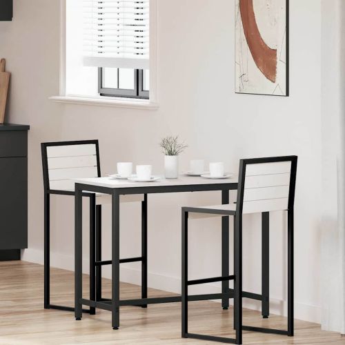 Маса Бяло 100 x 50 x 77 см Инженерна дървесина и стомана