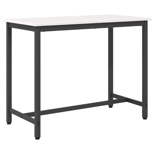 Маса Бяло 100 x 50 x 77 см Инженерна дървесина и стомана