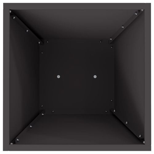 Саксия с колона 2 бр. Черно 35 x 35 x 73 см