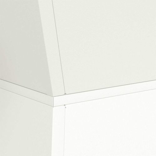 Саксия с колона 2 pcs Бяло 35 x 35 x 73 см