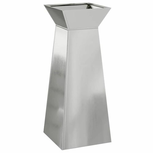 Саксия с колона 2 бр. Сребристо 40 x 40 x 100 cm