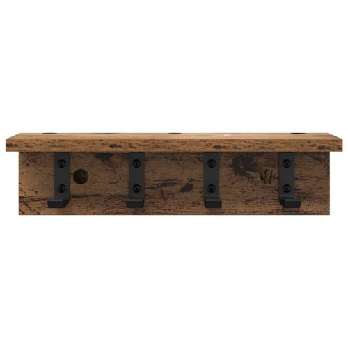 Стенен закачалка за палта Старо дърво 40 x 10,5 x 10,5 см