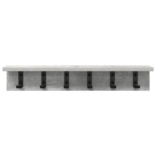 Стенен закачалка за палта Циментено сиво 60 x 10,5 x 10,5 см