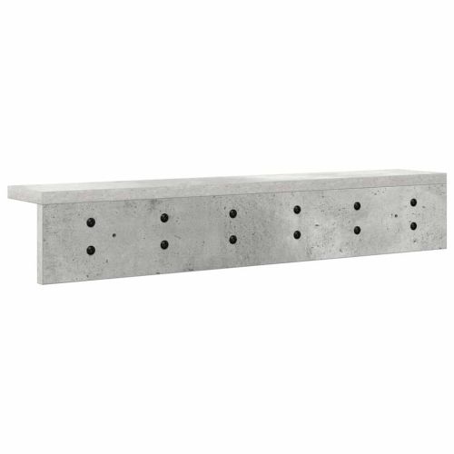 Стенен закачалка за палта Циментено сиво 60 x 10,5 x 10,5 см
