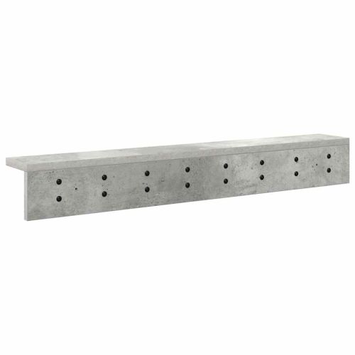 Стенен закачалка за палта Циментено сиво 80 x 10,5 x 10,5 см