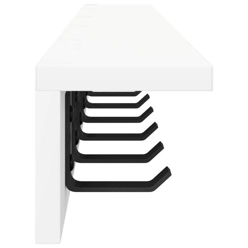 Стенен закачалка за палта Бяло 100 x 10,5 x 10,5 см