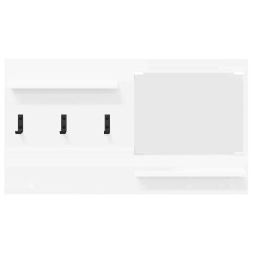 Стенен закачалка за палта Бяло 90 x 10 x 50 см Инженерно дърво