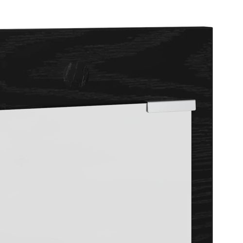 Стенен закачалка за палта с рафт Черния дъб 90 x 10 x 50 см