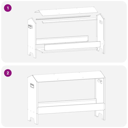 Хранилка за пилета Сребрист 81 x 32 x 53,5 см