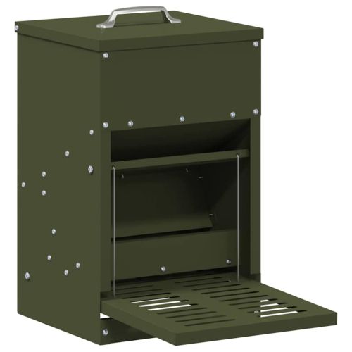 Кокошка Т ределна хранилка Маслинено зелено 25 x 42 x 40 см