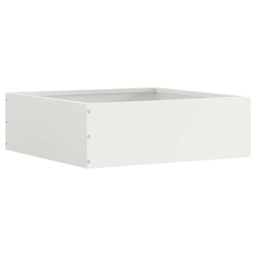 Ограда за трева Бяло 40 x 40 x 13 cm Стомана