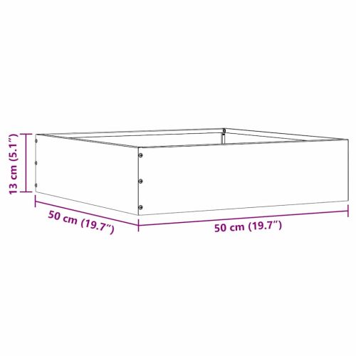 Ограда за трева 6 pcs Черно 50 x 50 x 13 см Стомана