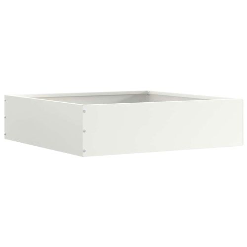 Ограда за трева Бяло 50 x 50 x 13 см Стомана