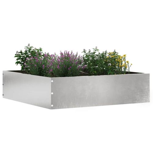 Ограда за трева 6 pcs Сребрист 50 x 50 x 13 см