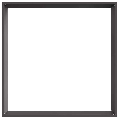 Ограда за трева 60 x 60 x 13 см Стомана Черно