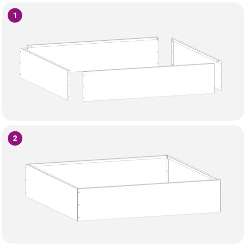 Ограда за трева 6 pcs Сребрист 60 x 60 x 13 см