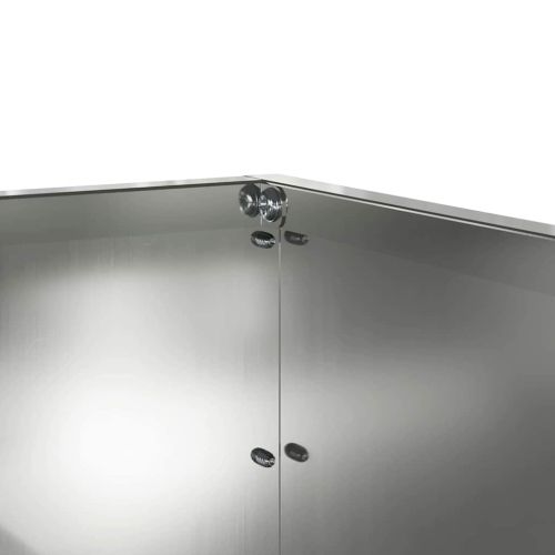 Ограда за трева Сребрист 60 x 60 x 13 см Галванизирана стомана