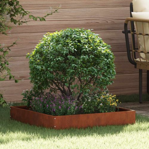 Ограда за трева 6 pcs Ръждясало 60 x 60 x 13 см