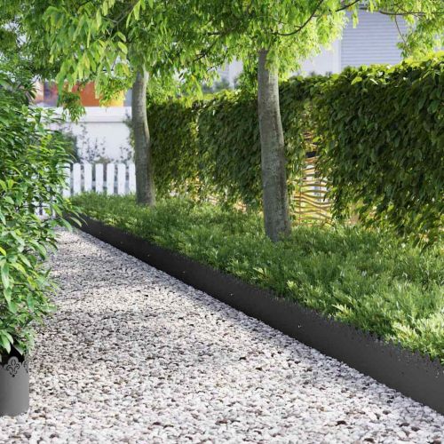Ограничители за тревни площи 20 pcs Черно 103 x 0,05 x 22 см