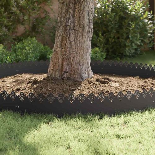 Ограничители за тревни площи 20 pcs Черно 103 x 0,05 x 22 см