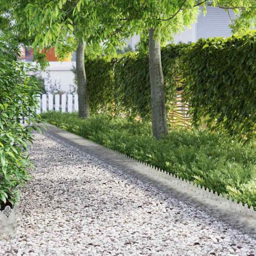 Ограничители за тревни площи 30 pcs Сребрист 103 x 0,05 x 22 см