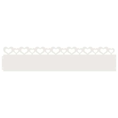 Ограничители за тревни площи 10 pcs Бяло 103 x 0,05 x 22 см