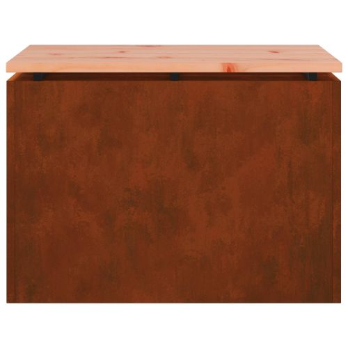 Градинска пейка Ръждясало 60 x 40 x 43 см Патинираща стомана
