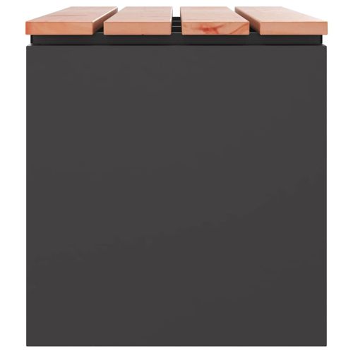 Градинска пейка Черно 80 x 40 x 43 см Стомана