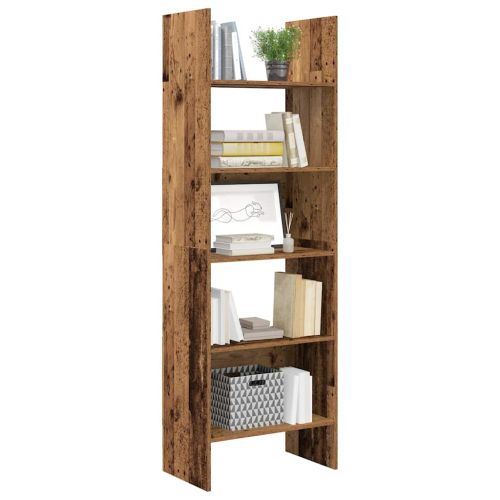 Шкаф за книги Старо дърво 60 x 35 x 180 см Инженерно дърво