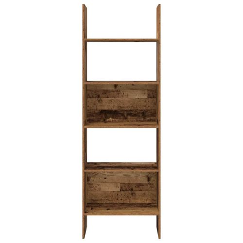 Шкаф за книги Старо дърво 60 x 35 x 180 см Инженерно дърво