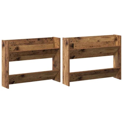 Шкаф за обувки с рафт 2 pcs Старо дърво 80 x 18 x 60 см