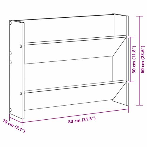 Шкаф за обувки Черния дъб 82 x 18 x 60 см Инженерно дърво