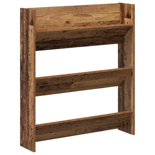 Шкаф за обувки с рафт 2 pcs Старо дърво 84 x 18 x 90 см