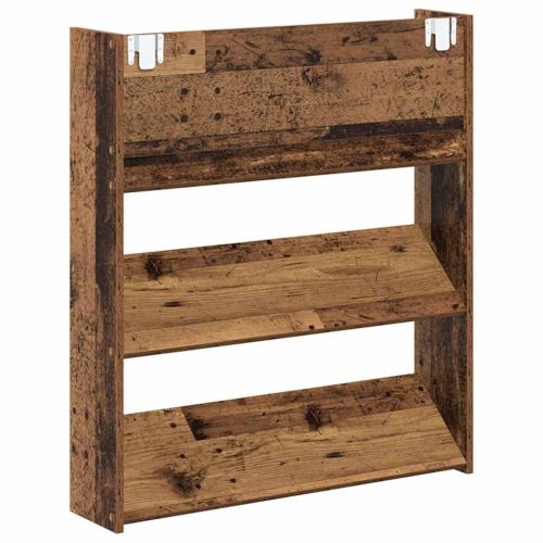 Шкаф за обувки с рафт 2 pcs Старо дърво 84 x 18 x 90 см