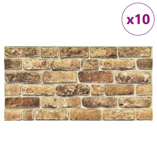 Стенни панели 10 pcs Тъмен пясък 100 x 50 cm EPS пяна